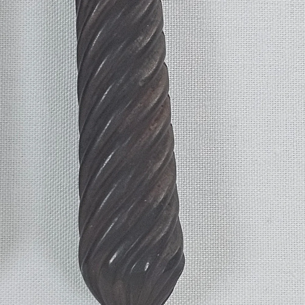 Vintage Style Spiral Twist Handle Steak Knives Set of 3 Brown Stainless Steel